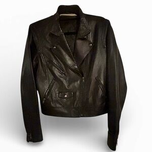 Classic Black Leather Jacket for Women